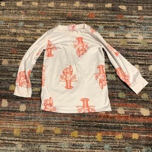 Lobster print swim shirt